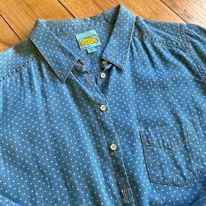 Dotted Chambray Shirt Button Down
